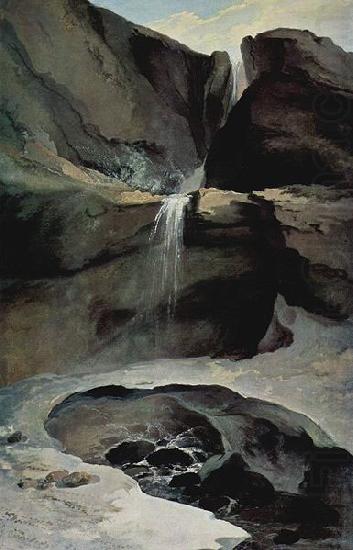 Der Geltenbachfall im Winter, Caspar Wolf